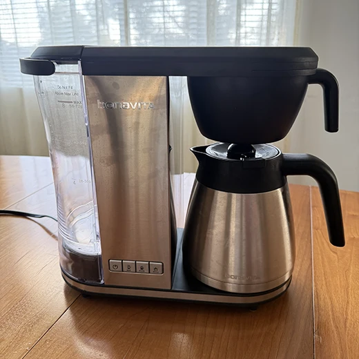 Side of Bonavita coffee machine